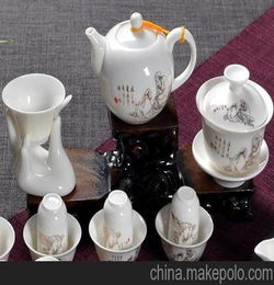 厂家直销 德化玉瓷广告促销茶具 14头精美日用茶具批发零售茶具 茶具套装